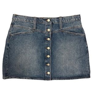 NEW Madewell Size 32 Stretch Denim A-line Skirt